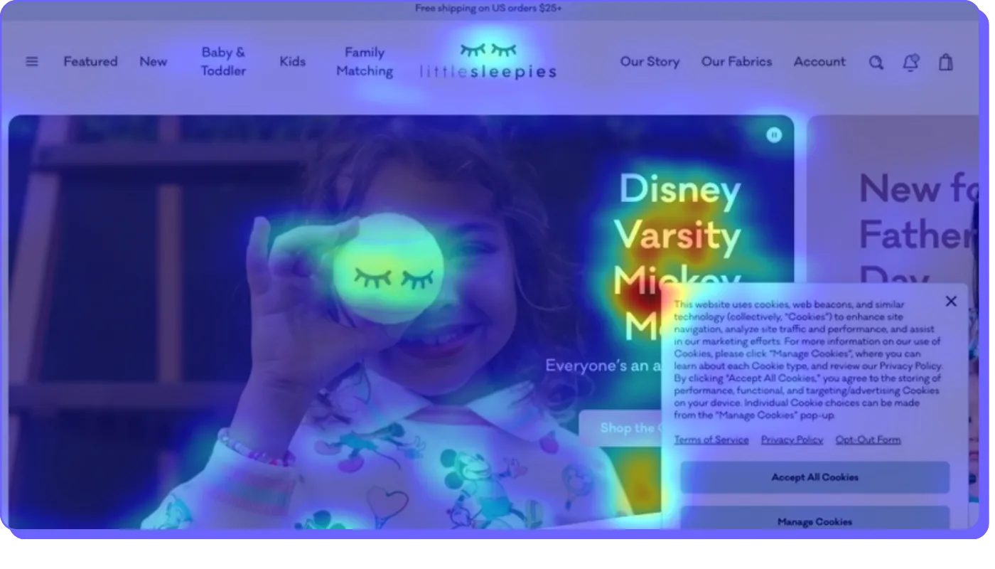 Visual Saliency example from a report